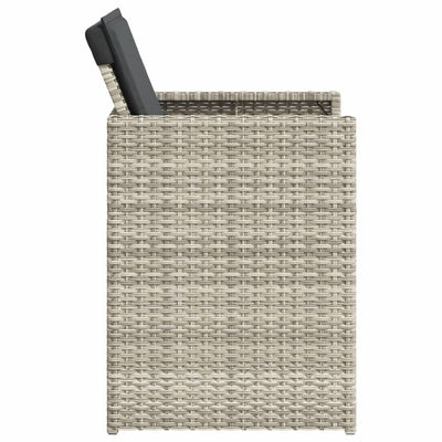 Garden Chairs with Cushions 4 pcs Light Grey Poly Rattan Payday Deals