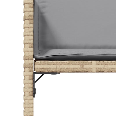 Garden Chairs with Cushions 4 pcs Mix Beige Poly Rattan Payday Deals
