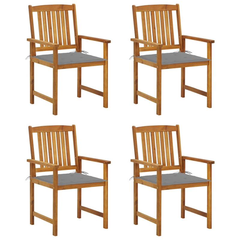 Garden Chairs with Cushions 4 pcs Solid Acacia Wood Payday Deals