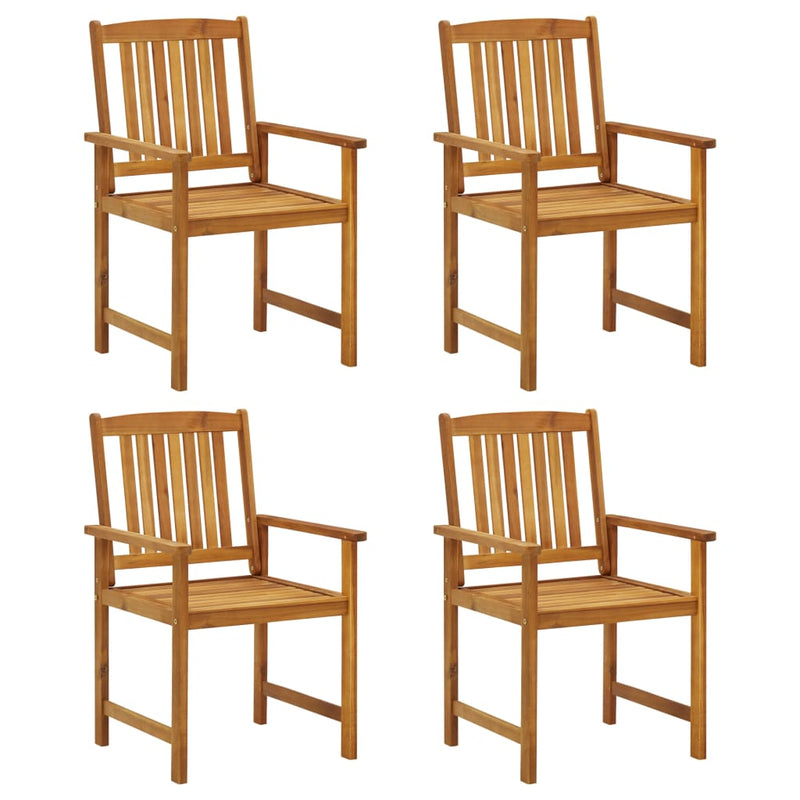 Garden Chairs with Cushions 4 pcs Solid Acacia Wood Payday Deals