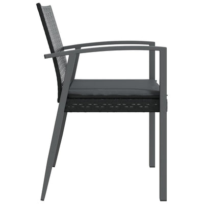 Garden Chairs with Cushions 6 pcs Black 56.5x57x83 cm Poly Rattan Payday Deals