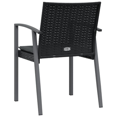 Garden Chairs with Cushions 6 pcs Black 56.5x57x83 cm Poly Rattan Payday Deals