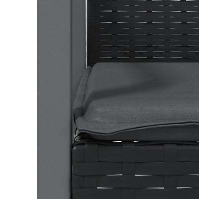 Garden Chairs with Cushions 6 pcs Black 56.5x57x83 cm Poly Rattan Payday Deals