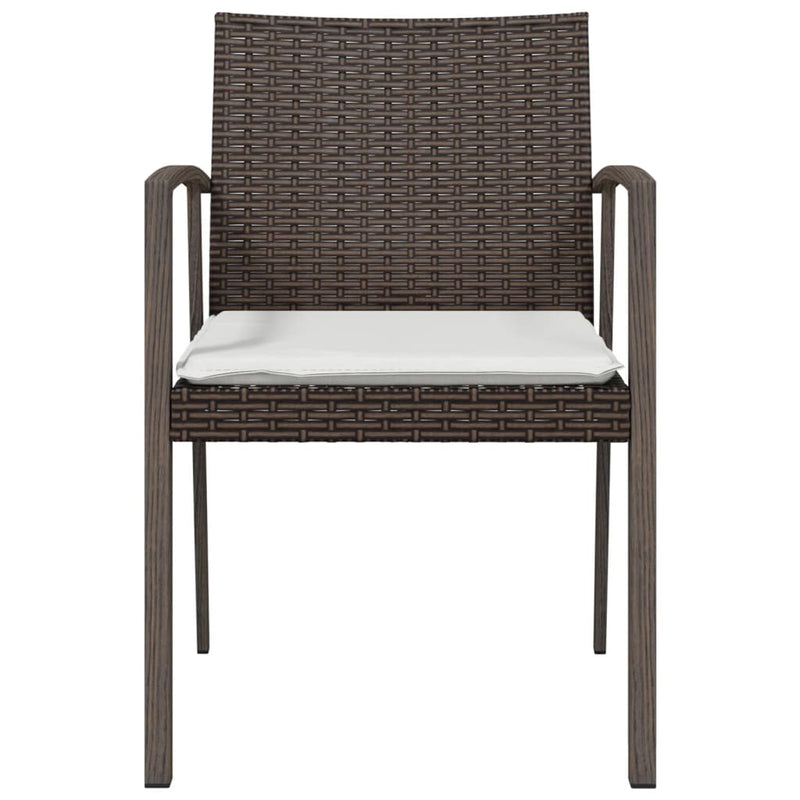 Garden Chairs with Cushions 6 pcs Brown 56.5x57x83 cm Poly Rattan Payday Deals