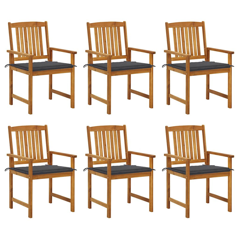 Garden Chairs with Cushions 6 pcs Solid Wood Acacia Payday Deals