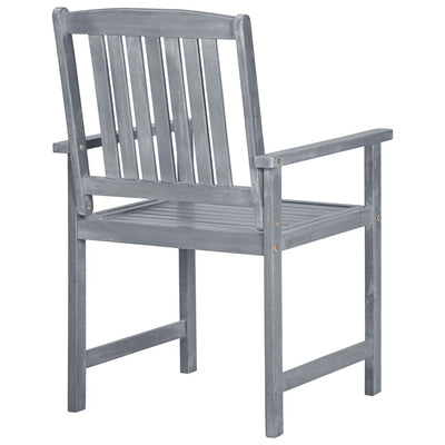 Garden Chairs with Cushions 6 pcs Solid Wood Acacia Grey Payday Deals