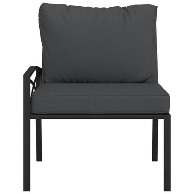 Garden Chairs with Grey Cushions 2 pcs 62x75x79 cm Steel Payday Deals