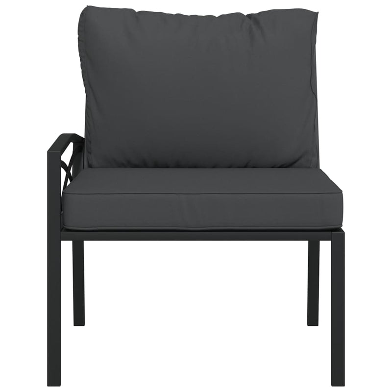 Garden Chairs with Grey Cushions 2 pcs 62x75x79 cm Steel Payday Deals
