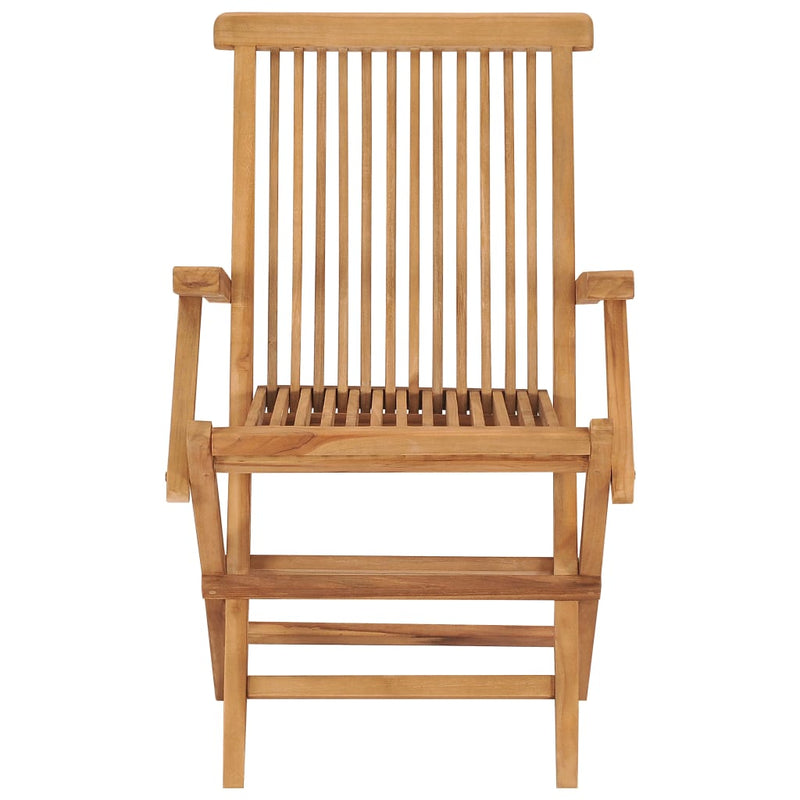 Garden Chairs with Grey Cushions 2 pcs Solid Teak Wood Payday Deals