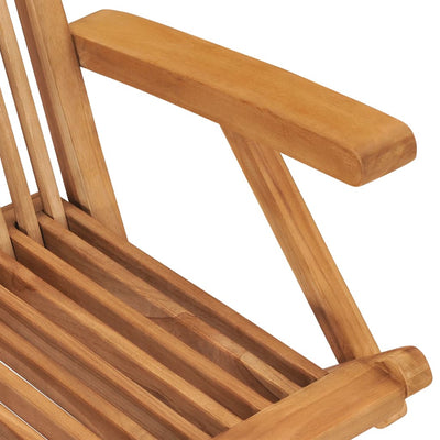 Garden Chairs with Grey Cushions 2 pcs Solid Teak Wood Payday Deals