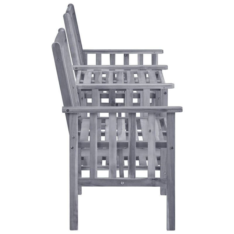 Garden Chairs with Tea Table and Cushions Solid Acacia Wood Payday Deals