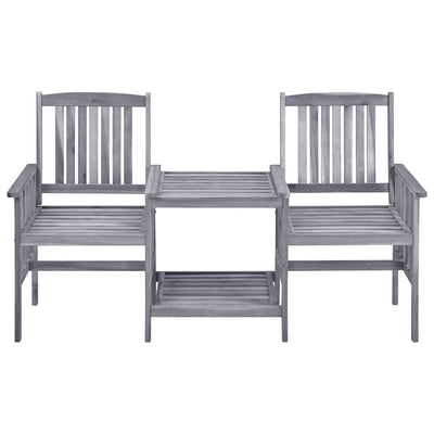Garden Chairs with Tea Table and Cushions Solid Acacia Wood Payday Deals