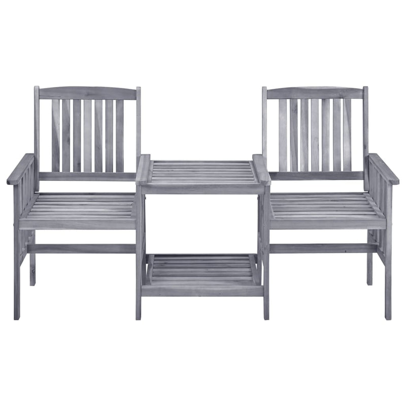 Garden Chairs with Tea Table and Cushions Solid Acacia Wood Payday Deals