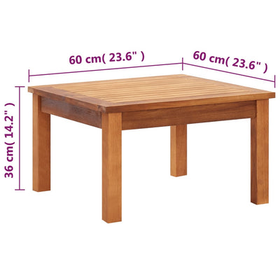 Garden Coffee Table 60x60x36 cm Solid Acacia Wood Payday Deals