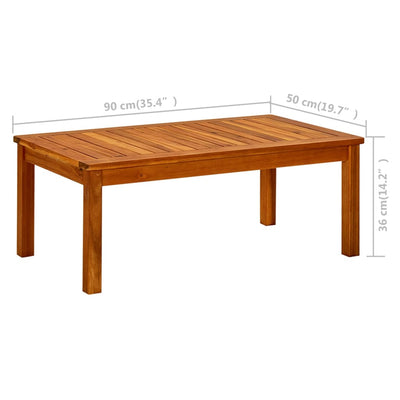 Garden Coffee Table 90x50x36 cm Solid Acacia Wood Payday Deals