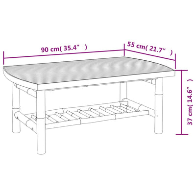 Garden Coffee Table 90x55x37 cm Bamboo Payday Deals