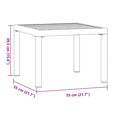 Garden Coffee Table Black 55x55x39.5 cm Powder-coated Steel Payday Deals