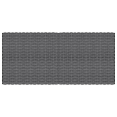 Garden Coffee Table Dark Grey Half Round Poly Rattan Payday Deals
