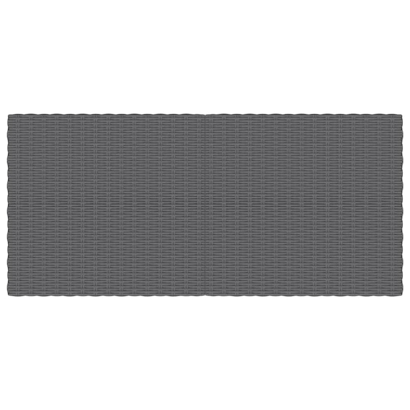 Garden Coffee Table Dark Grey Half Round Poly Rattan Payday Deals