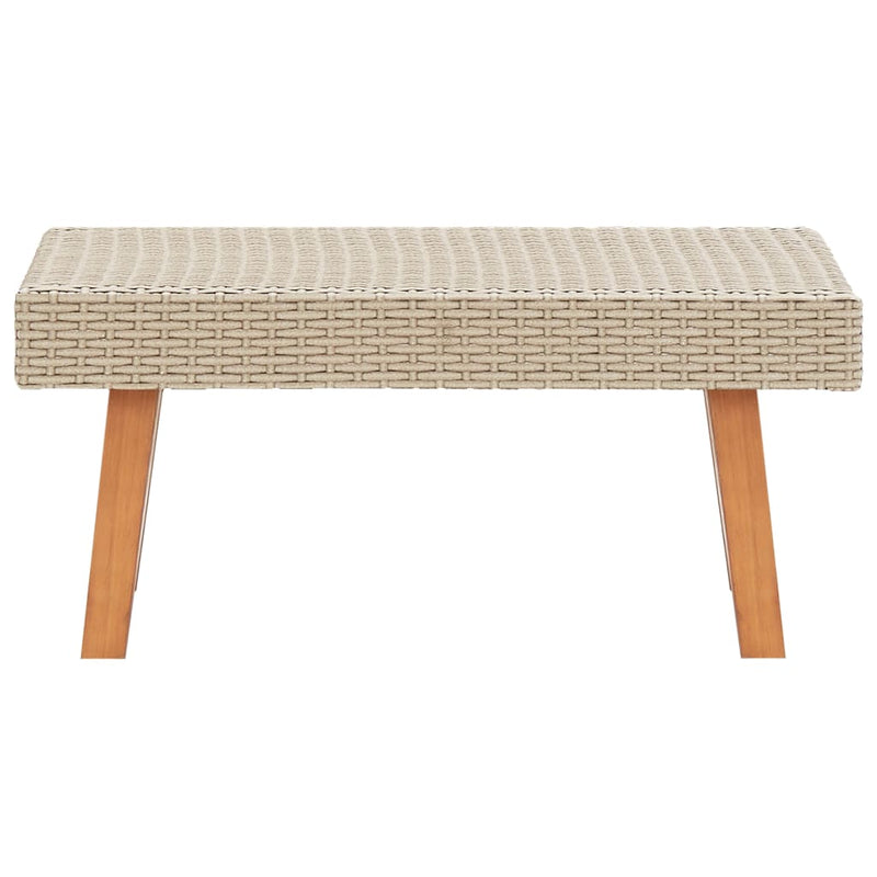 Garden Coffee Table Poly Rattan Beige Payday Deals