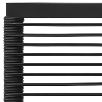 Garden Corner Chair with Cushions Black and Grey Poly Rattan Payday Deals
