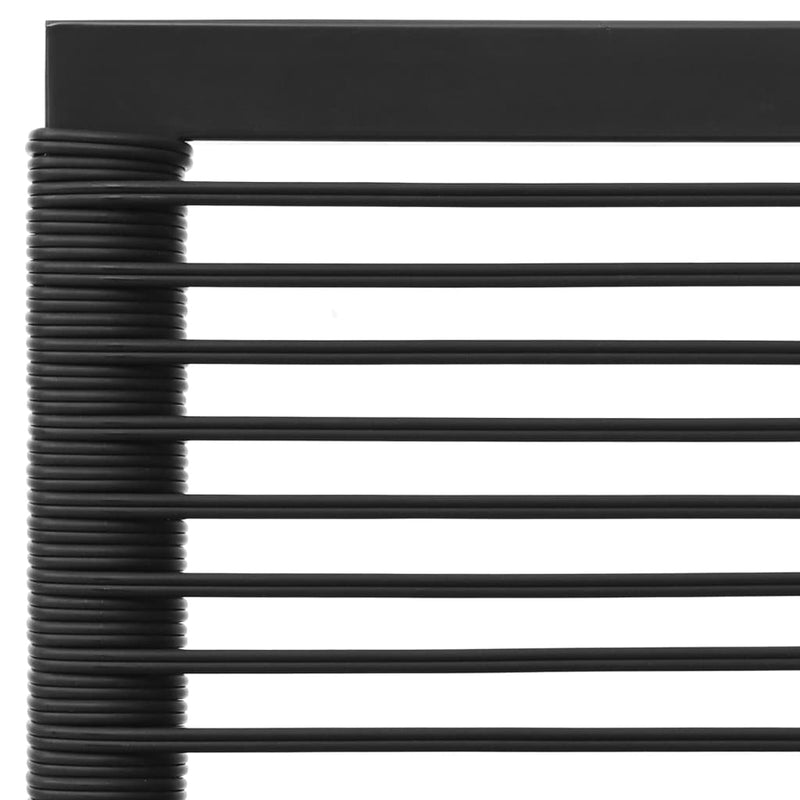 Garden Corner Chair with Cushions Black and Grey Poly Rattan Payday Deals