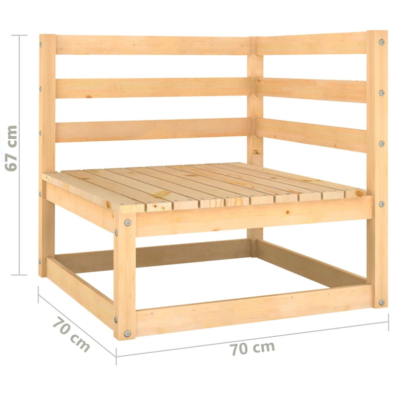 Garden Corner Sofa Solid Pinewood Payday Deals