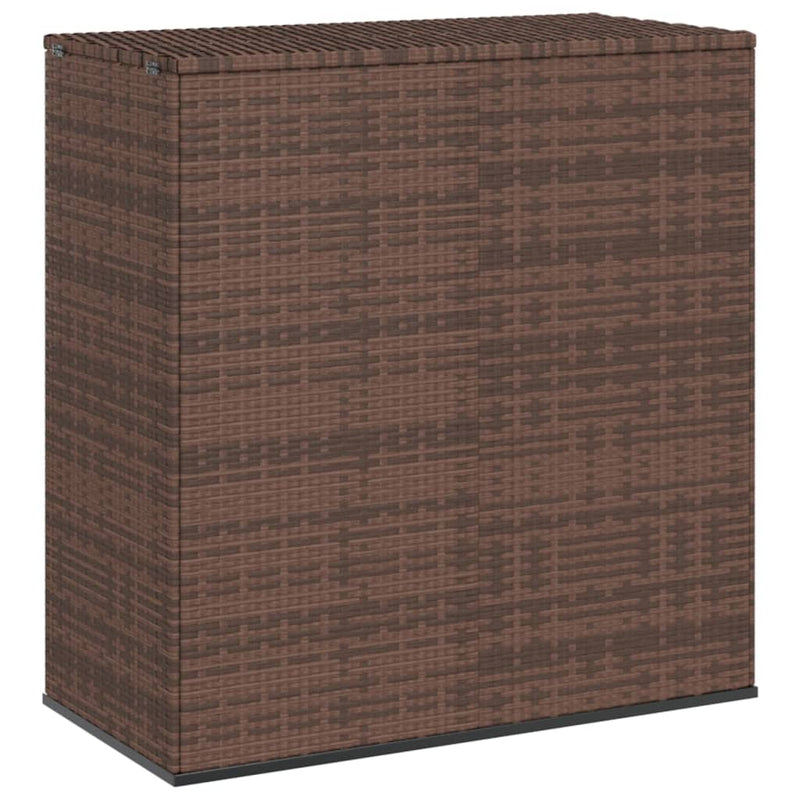 Garden Cushion Box PE Rattan 100x49x103.5 cm Brown Payday Deals