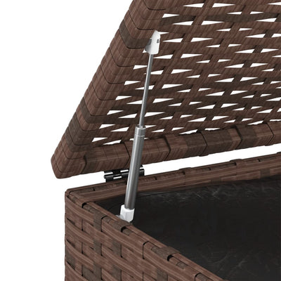 Garden Cushion Box PE Rattan 100x49x103.5 cm Brown Payday Deals