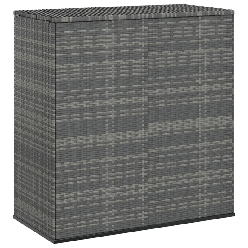 Garden Cushion Box PE Rattan 100x49x103.5 cm Grey Payday Deals
