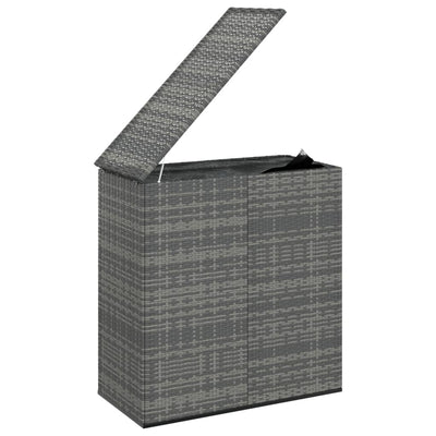 Garden Cushion Box PE Rattan 100x49x103.5 cm Grey Payday Deals