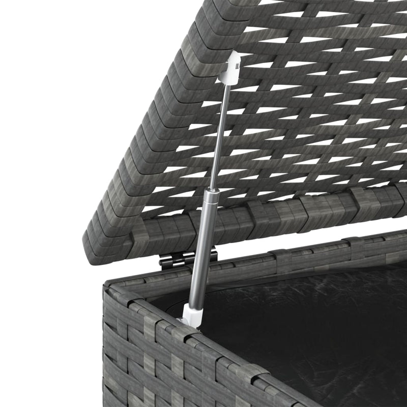 Garden Cushion Box PE Rattan 100x49x103.5 cm Grey Payday Deals