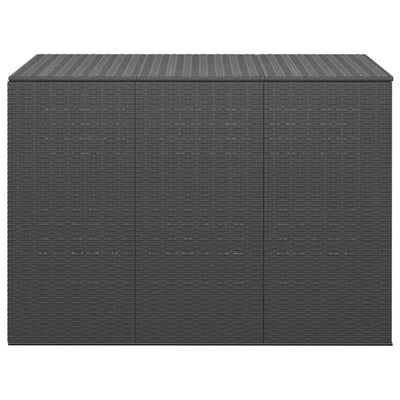 Garden Cushion Box PE Rattan 145x100x103 cm Black Payday Deals