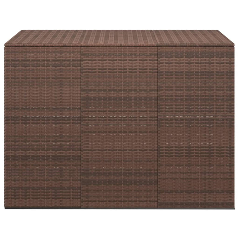 Garden Cushion Box PE Rattan 145x100x103 cm Brown Payday Deals
