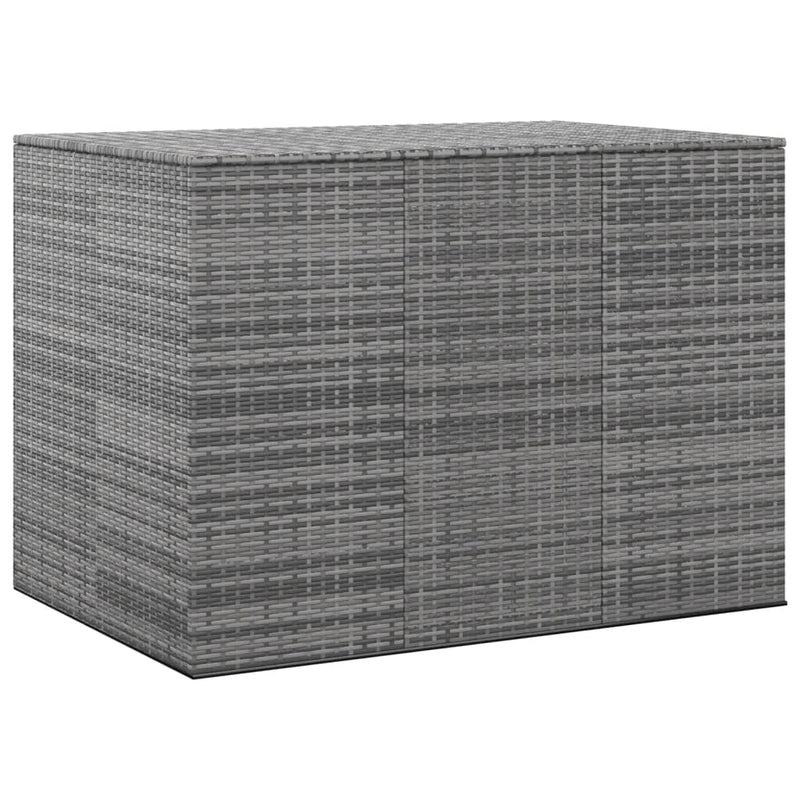Garden Cushion Box PE Rattan 145x100x103 cm Grey Payday Deals