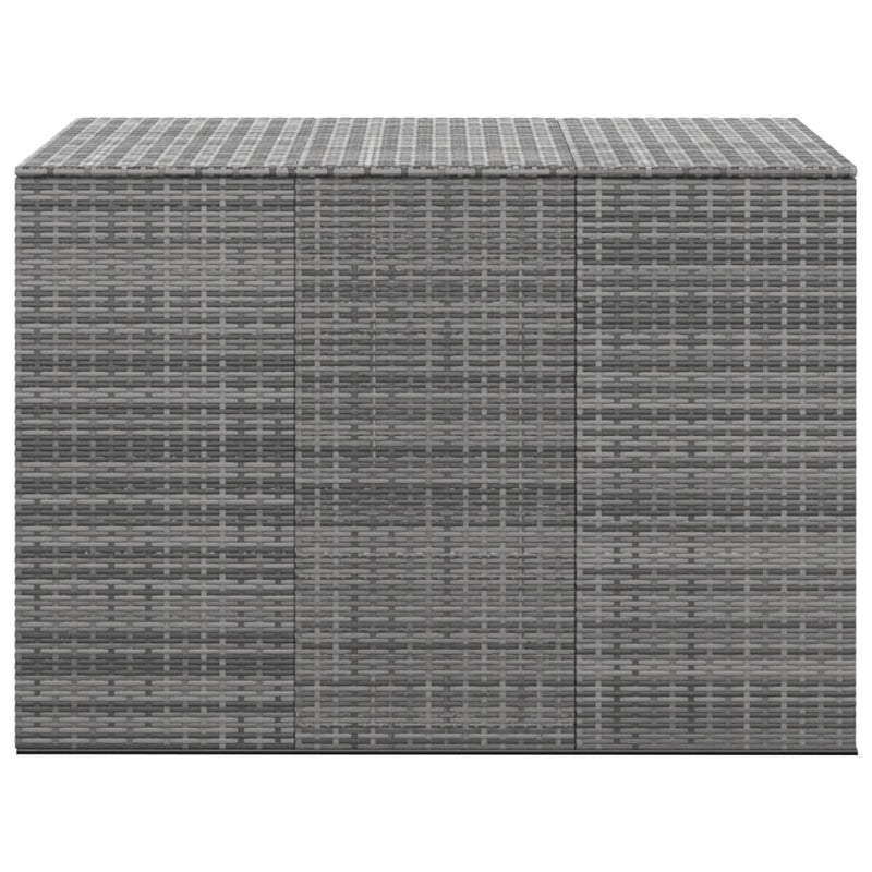 Garden Cushion Box PE Rattan 145x100x103 cm Grey Payday Deals