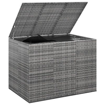 Garden Cushion Box PE Rattan 145x100x103 cm Grey Payday Deals