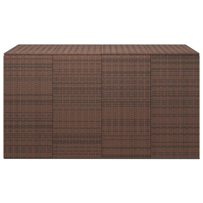 Garden Cushion Box PE Rattan 194x100x103 cm Brown Payday Deals