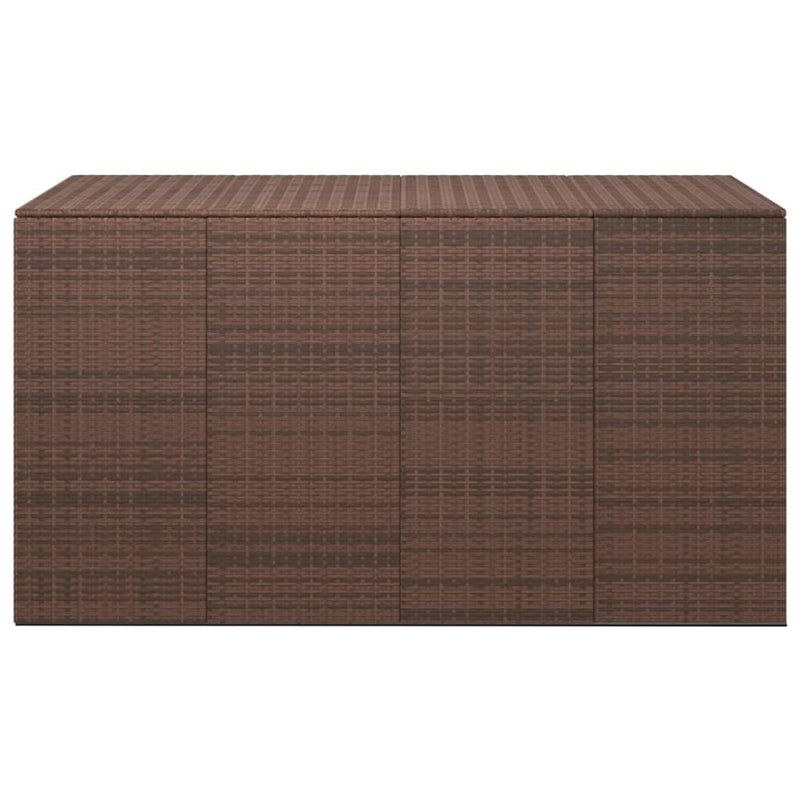 Garden Cushion Box PE Rattan 194x100x103 cm Brown Payday Deals