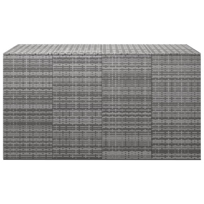 Garden Cushion Box PE Rattan 194x100x103 cm Grey Payday Deals