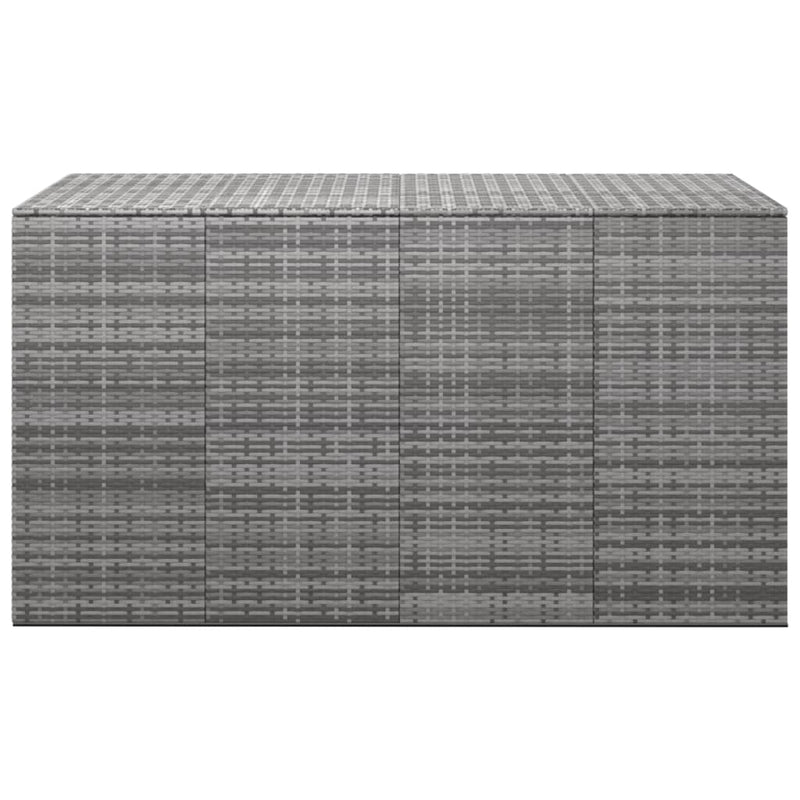 Garden Cushion Box PE Rattan 194x100x103 cm Grey Payday Deals