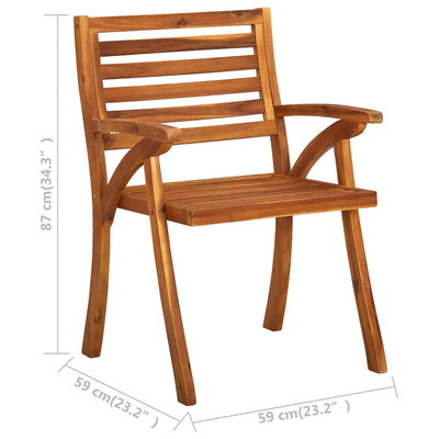 Garden Dining Chairs with Cushions 3 pcs Solid Acacia Wood Payday Deals