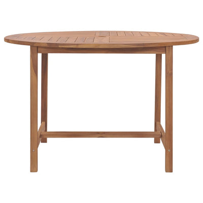Garden Dining Table Ø110x75 cm Solid Wood Teak Payday Deals