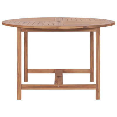 Garden Dining Table Ø110x75 cm Solid Wood Teak Payday Deals