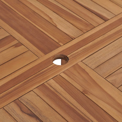 Garden Dining Table Ø110x75 cm Solid Wood Teak Payday Deals