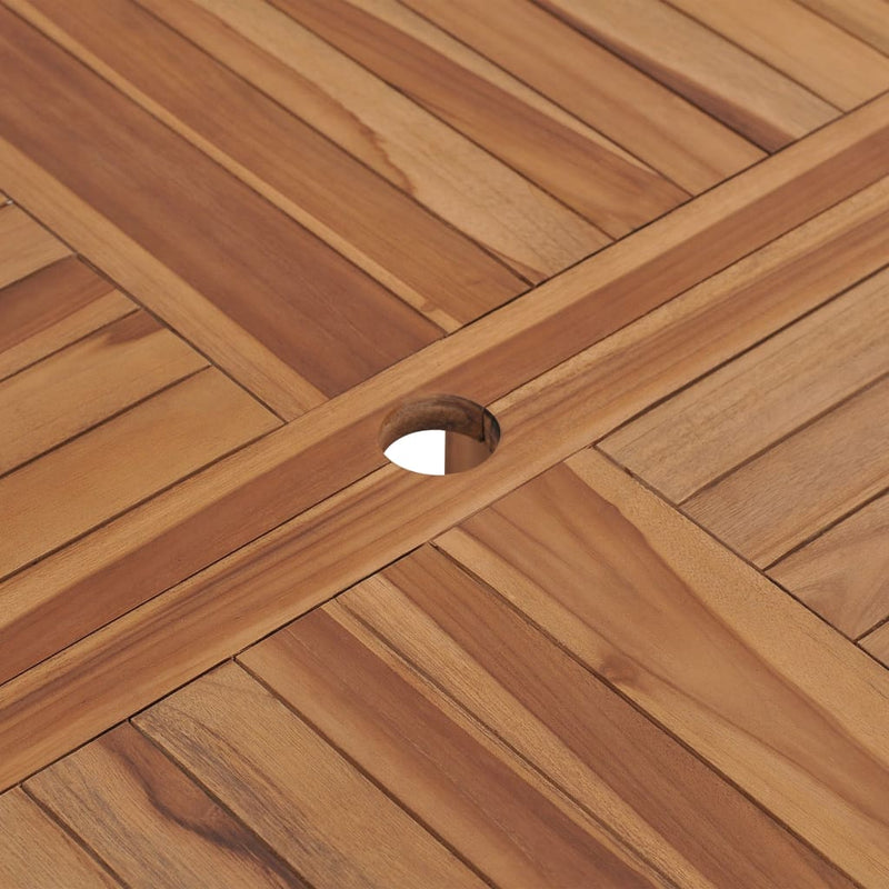 Garden Dining Table Ø110x75 cm Solid Wood Teak Payday Deals