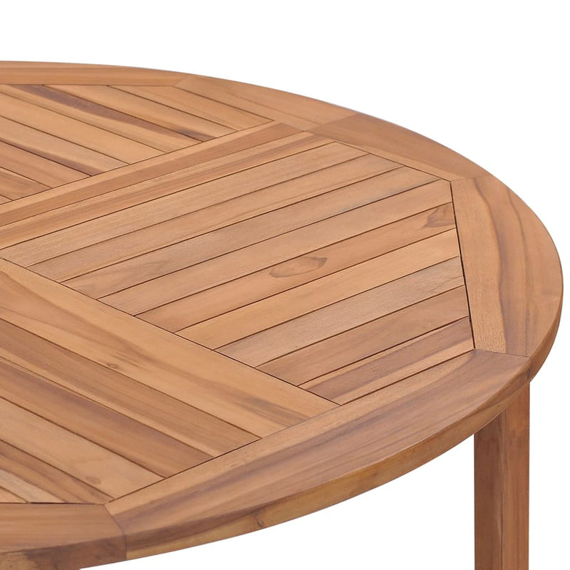 Garden Dining Table Ø110x75 cm Solid Wood Teak Payday Deals