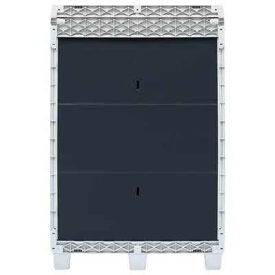 Garden Dustbin with 3 Bags Light Grey 65x38x102 cm Payday Deals