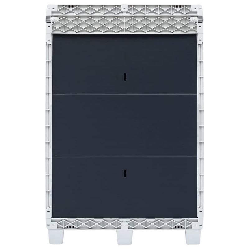 Garden Dustbin with 3 Bags Light Grey 65x38x102 cm Payday Deals