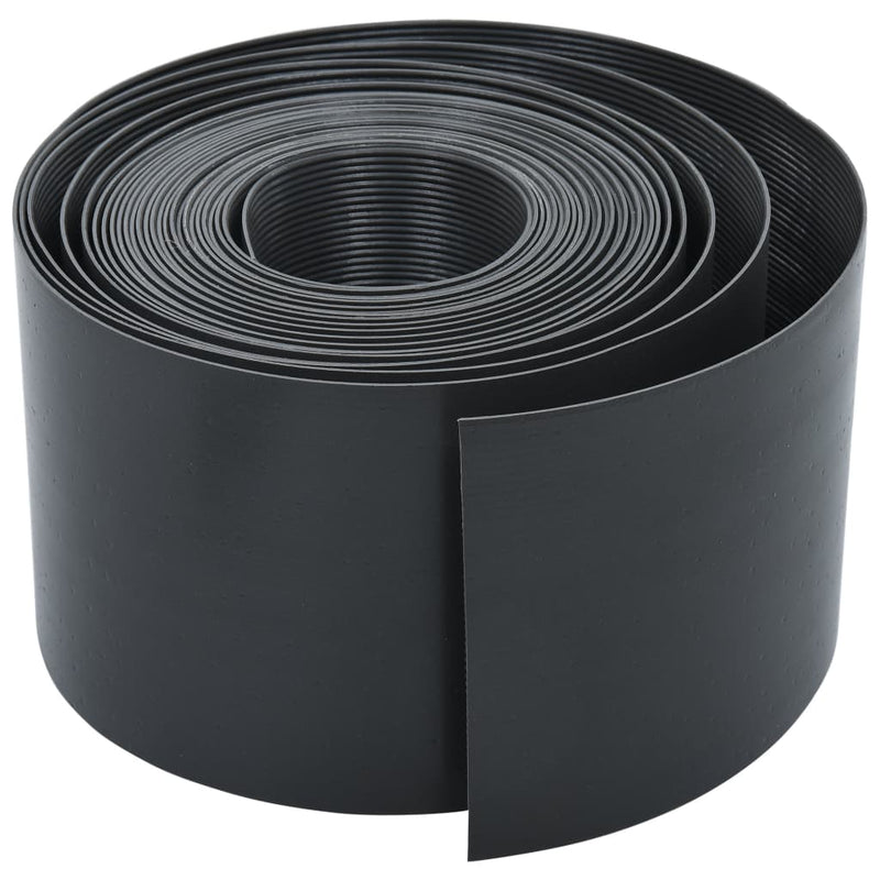 Garden Edging Grey 10 m 15 cm PE Payday Deals